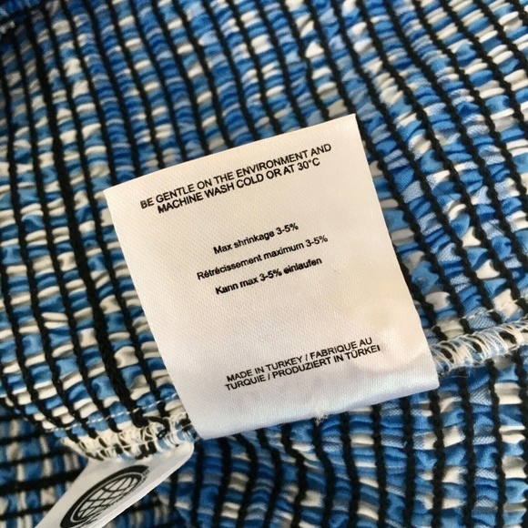 NWT!! GANNI Charron Smocked Gingham Dress Ruffle Peter Pan Mini Embroidered 36 4 - Picture 14 of 16